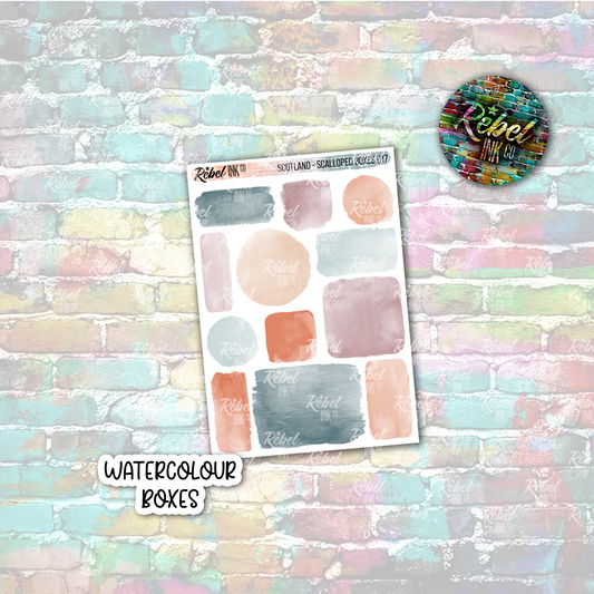 Scotland - Watercolour Boxes Multi Small