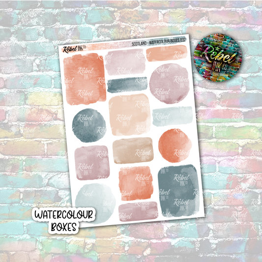 Scotland - Watercolour Boxes Multi Large