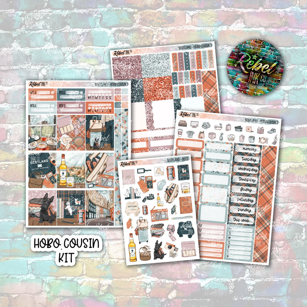 Scotland - Hobo Cousin Weekly Sticker Kit – rebelinkco