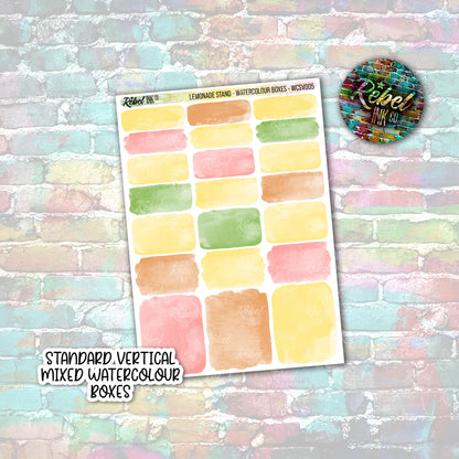 Lemonade Stand - Standard Vertical Watercolour Boxes