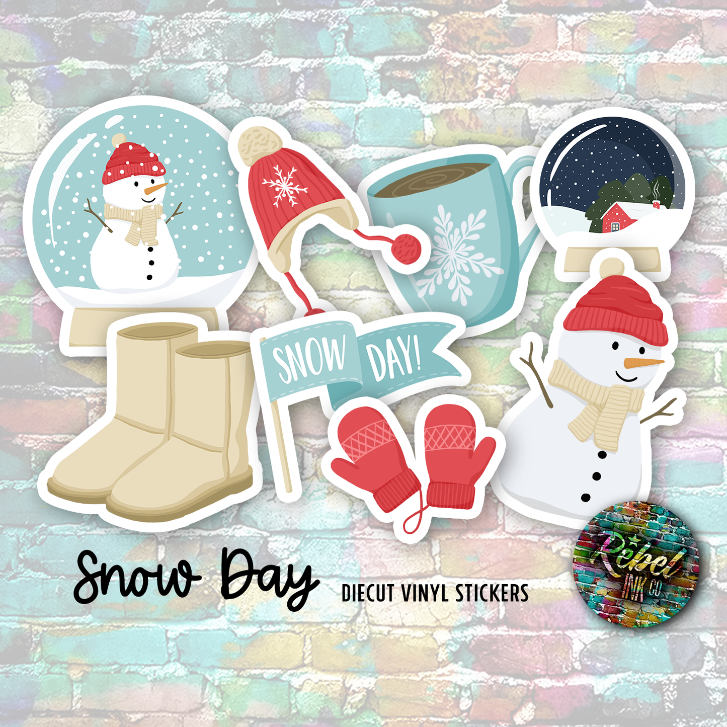 Snow Day - Vinyl Die-cut Sticker Pack