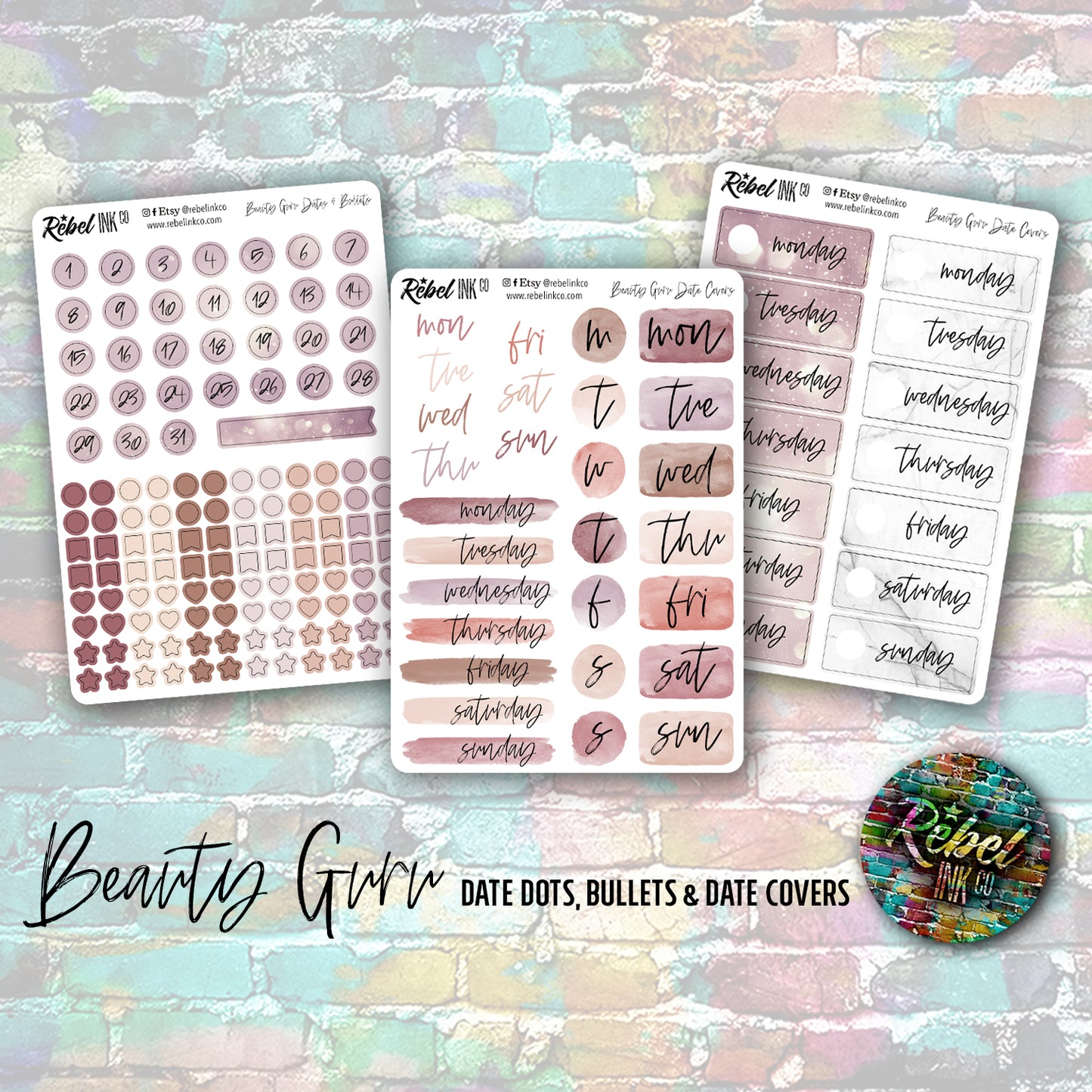 Beauty Guru - Standard Vertical Planner Sticker Kit