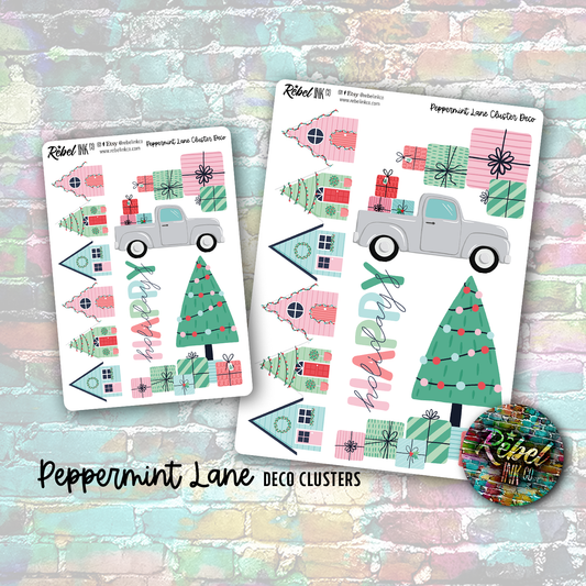 Peppermint Lane - Deco Clusters - Small & Large