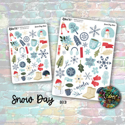 Snow Day - Standard Vertical Planner Sticker Kit