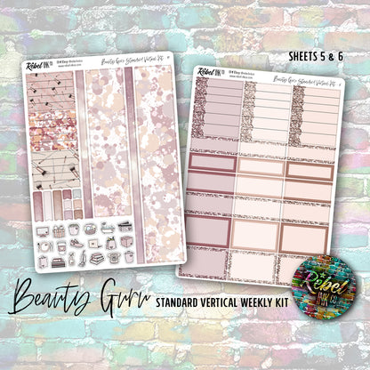 Beauty Guru - Standard Vertical Planner Sticker Kit