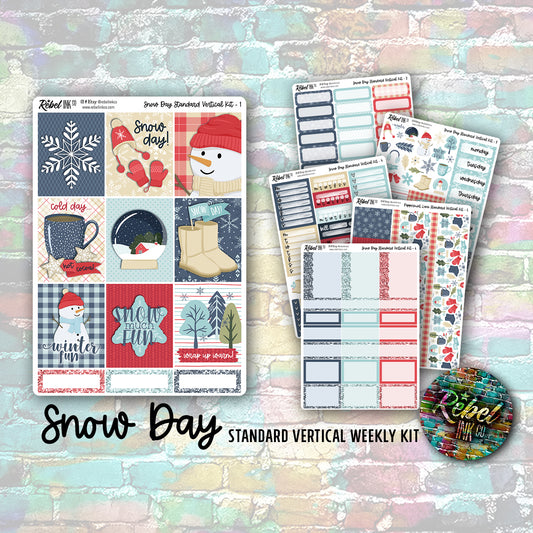 Snow Day - Standard Vertical Planner Sticker Kit