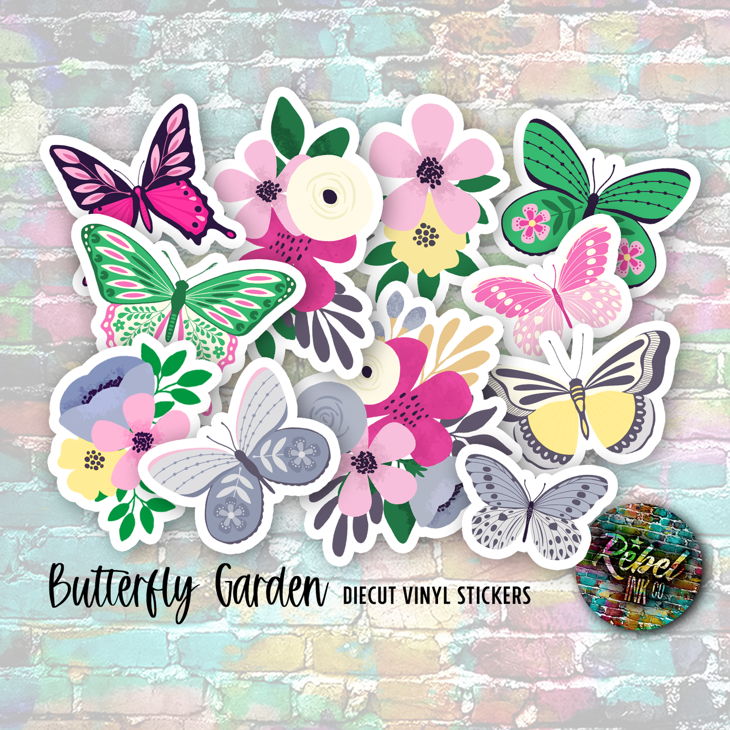 Butterfly Garden - Vinyl Die-cut Sticker Pack