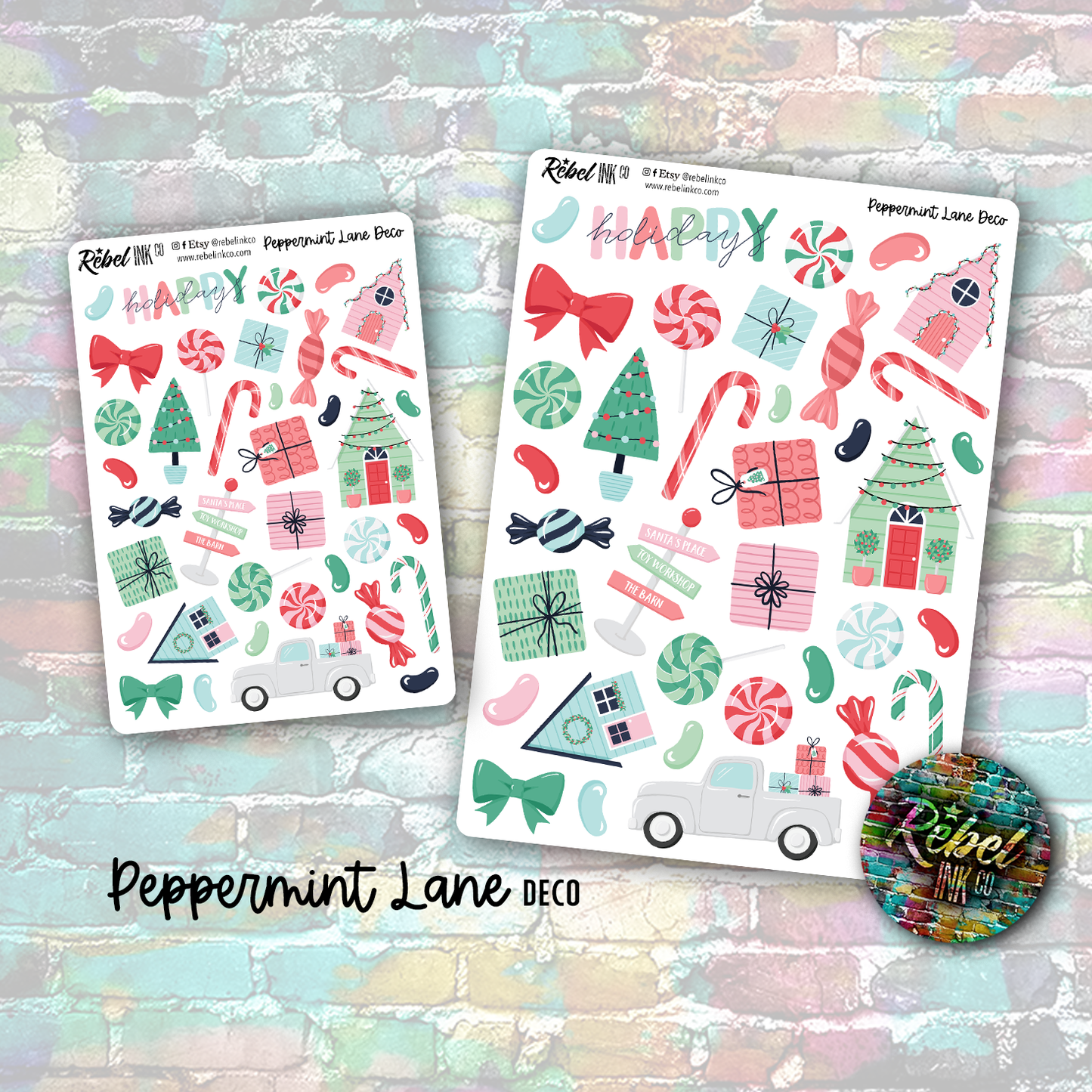 Peppermint Lane - Deco - Small & Large