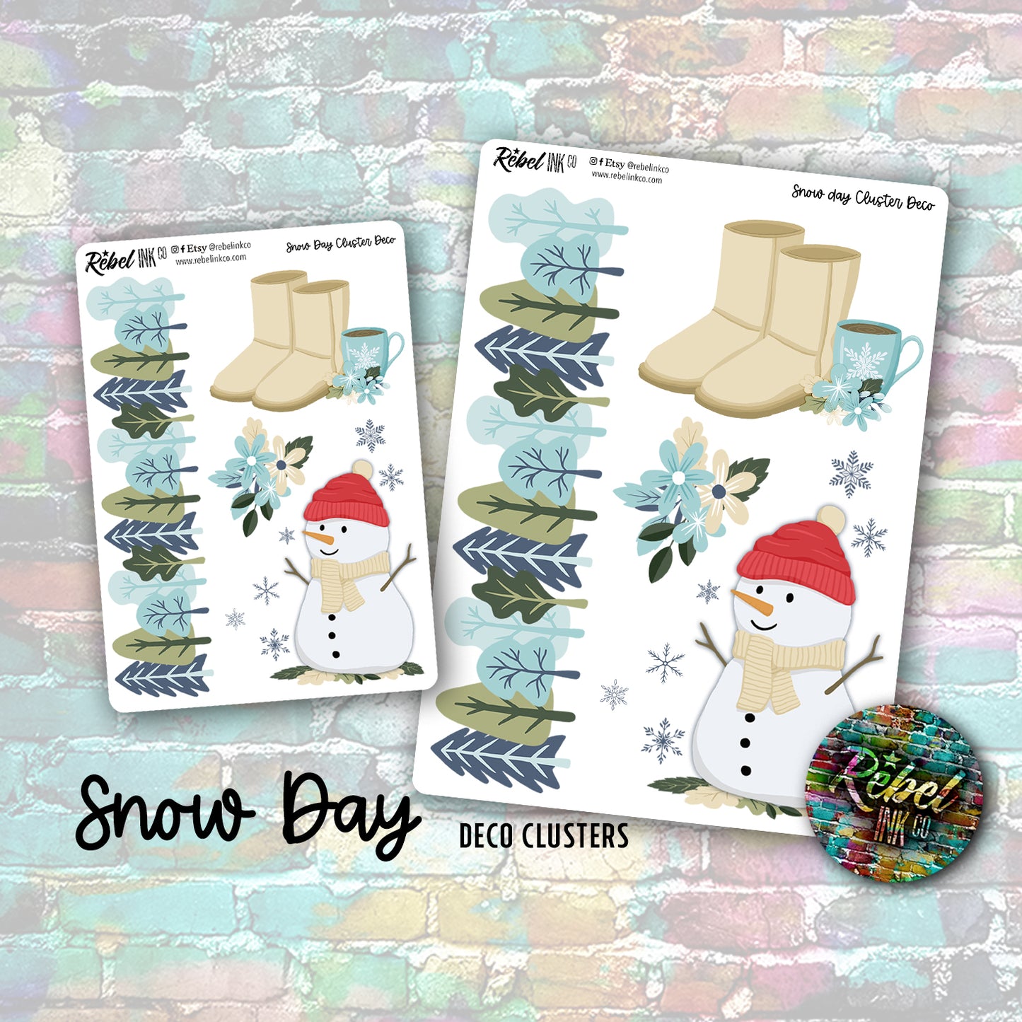 Snow Day - Standard Vertical Planner Sticker Kit