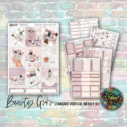 Beauty Guru - Standard Vertical Planner Sticker Kit