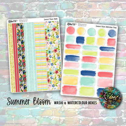 Summer Bloom - Standard Vertical Planner Sticker Kit