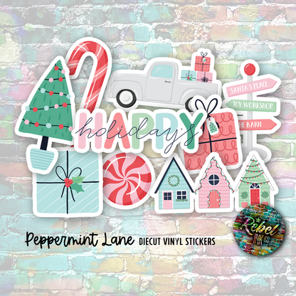 Peppermint Lane - Vinyl Die-cut Sticker Pack