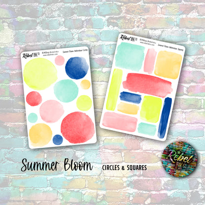 Summer Bloom - Standard Vertical Planner Sticker Kit