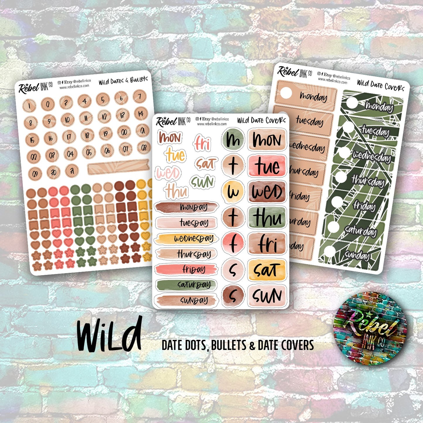 Wild - Date Dots & Bullets and Date Covers