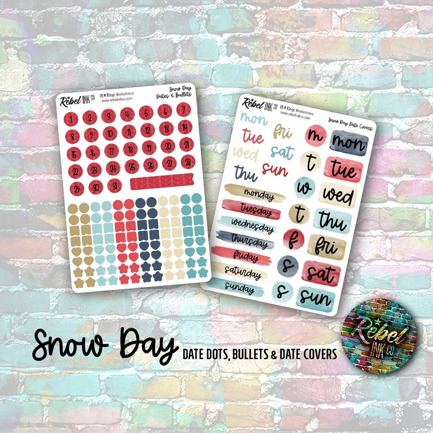 Snow Day - Date Dots & Bullets and Date Covers
