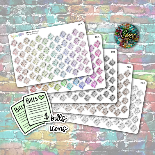 Bill Icon Stickers