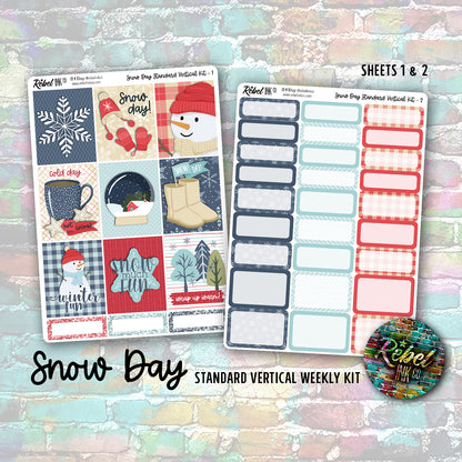 Snow Day - Standard Vertical Planner Sticker Kit