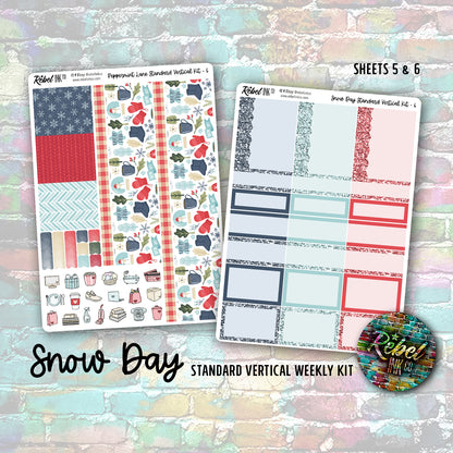 Snow Day - Standard Vertical Planner Sticker Kit