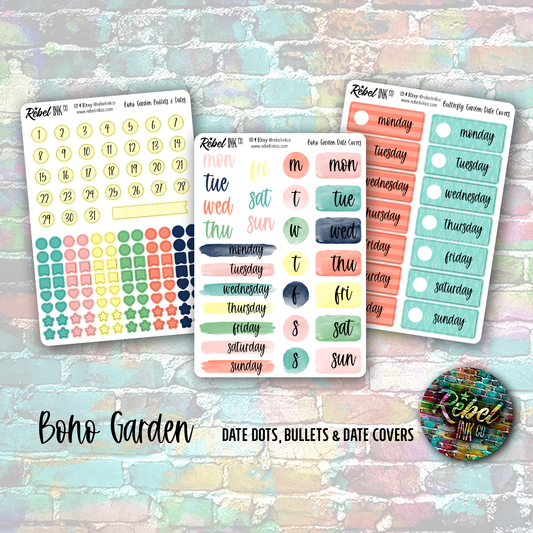 Boho Garden - Date Dots & Bullets and Date Covers