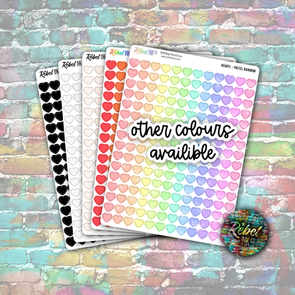 Heart Stickers - Bubblegum Ombre