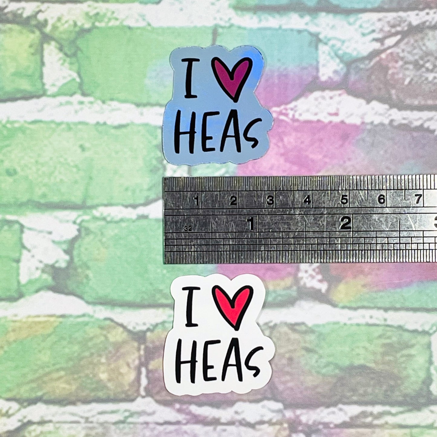 I Heart HEAs - Small Vinyl Diecut Sticker