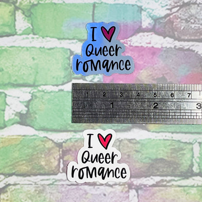 I Heart Queer Romance - Small Vinyl Diecut Sticker