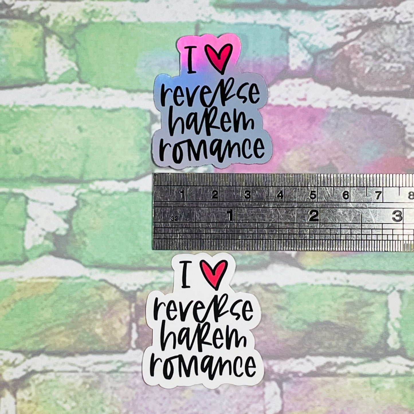I Heart Reverse Harem Romance - Small Vinyl Diecut Sticker