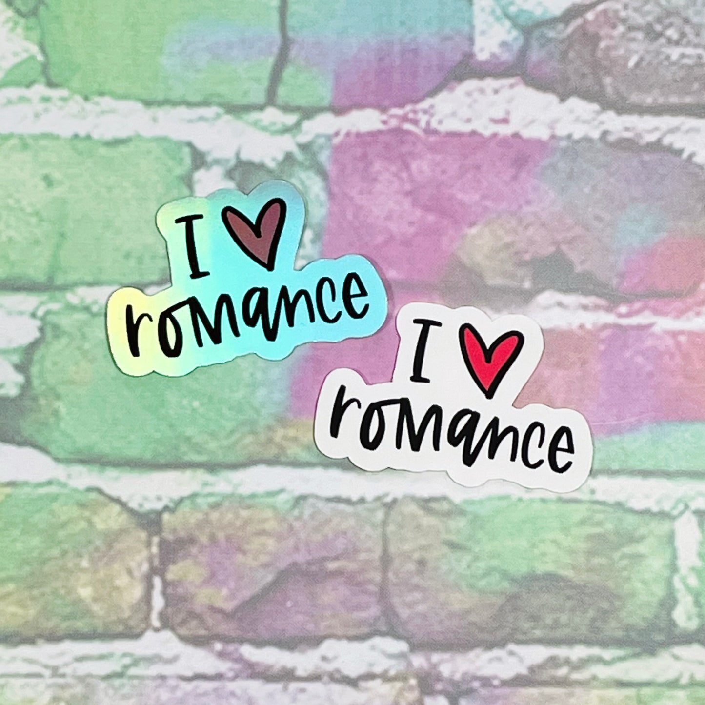 I Heart Romance - Small Vinyl Diecut Sticker