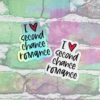 I Heart Second Chance Romance - Small Vinyl Diecut Sticker