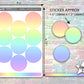 Solid Circle Stickers - Large - Pastel Rainbow