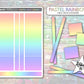 Solid Half Box Stickers - Pastel Rainbow