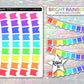 Big Bunting Stickers - Bright Rainbow