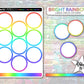 Open Circle Stickers - Large - Bright Rainbow