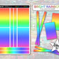 Solid Full Box Stickers - Bright Rainbow