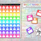 Weight Tracker Stickers - Bright Rainbow