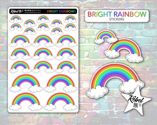 Rainbow Stickers - Bright Rainbow