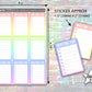 Waiting For List Stickers - Pastel Rainbow - Block Style