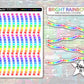 Mini Bunting Stickers - Bright Rainbow