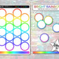 Open Circle Stickers - Medium - Bright Rainbow
