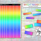 Solid Header Box Stickers - Bright Rainbow