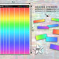 Solid Header Box Stickers - Bright Rainbow