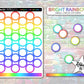 Open Circle Stickers - Small - Bright Rainbow
