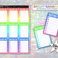 Waiting For List Stickers - Bright Rainbow