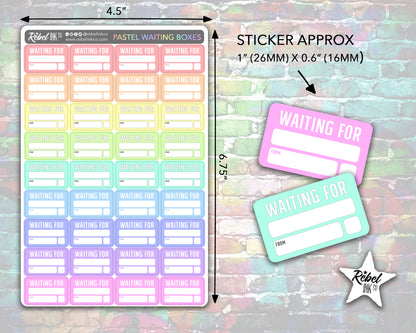 Waiting For Stickers - Pastel Rainbow