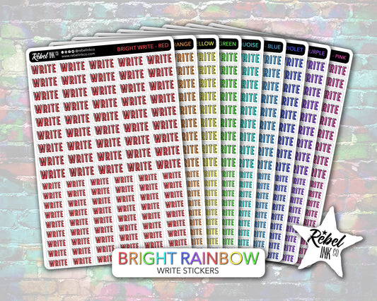 Author Write Stickers - Bright