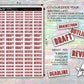 Author Drafting Stickers - Bright Rainbow