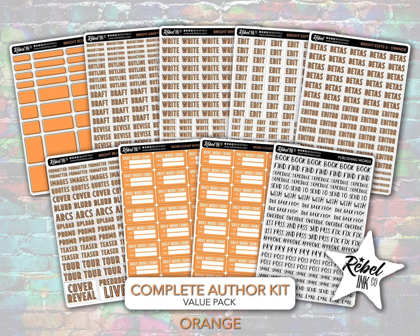 Complete Author Sticker Kit - Bright Options