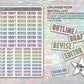 Author Drafting Stickers - Pastel Rainbow