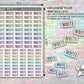 Complete Author Sticker Kit - Pastel Rainbow