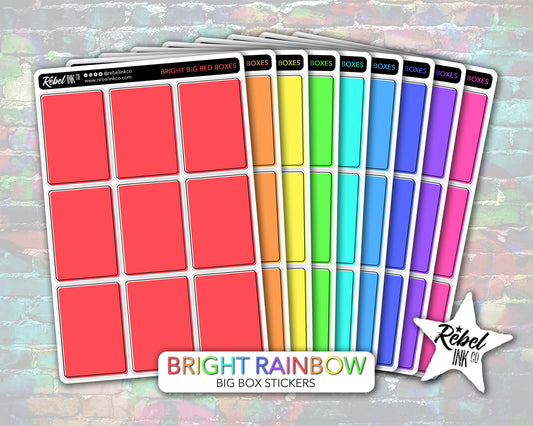 Big Box Stickers - Bright Rainbow